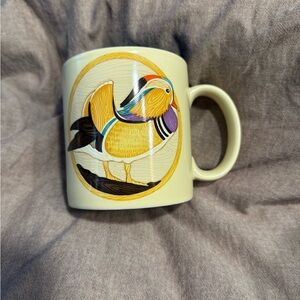 Vintage 1986 Applause Wooden Duck Coffee Mug